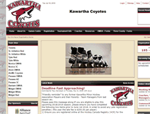 Tablet Screenshot of kawarthacoyotes.ca